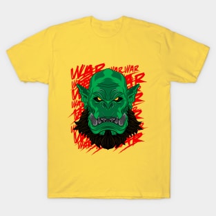 War Craft Orc Head with Background T-Shirt